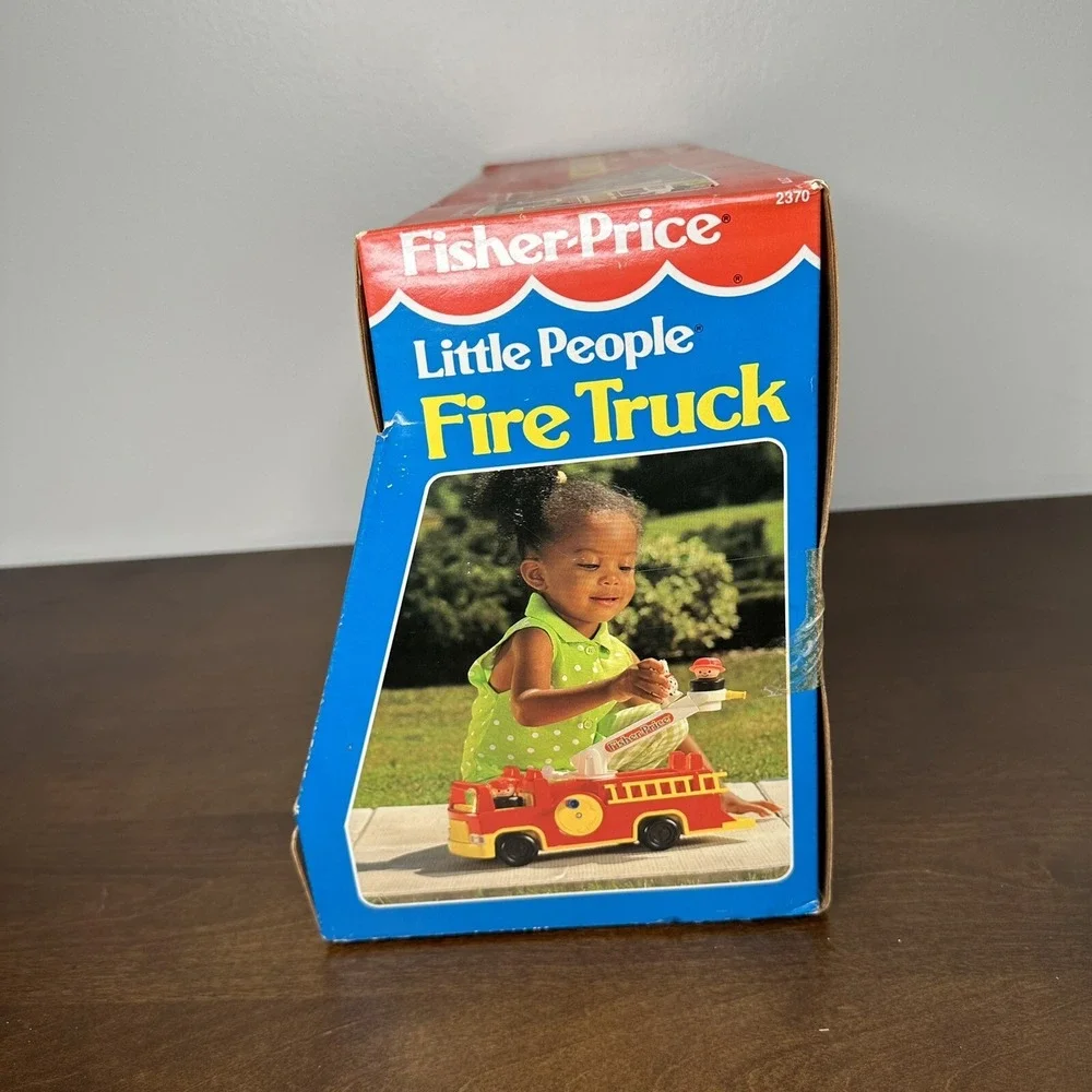 Fisher Price Little People Vintage Fire Truck Set 1993 90s Firefighter Dalmatian